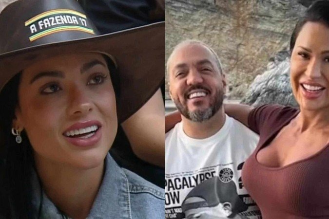 Com namorada na 'Fazenda', Belo recebe investida de Gracyanne Barbosa -  (crédito: Record/Instagram)
