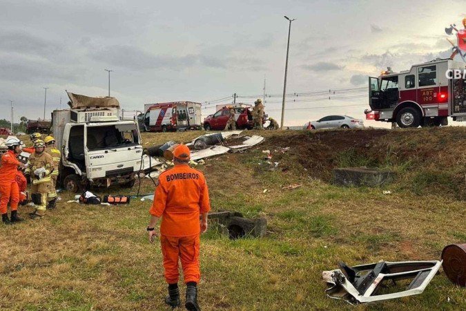Não se tem informações sobre a dinâmica do acidente -  (crédito: Divulgação/CBMDF)