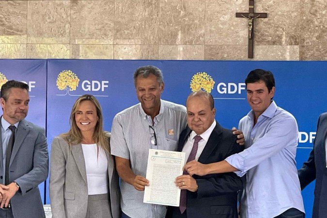 Governador Ibaneis Rocha durante evento -  (crédito: Foto: Davi Cruz/CB/DA Press)