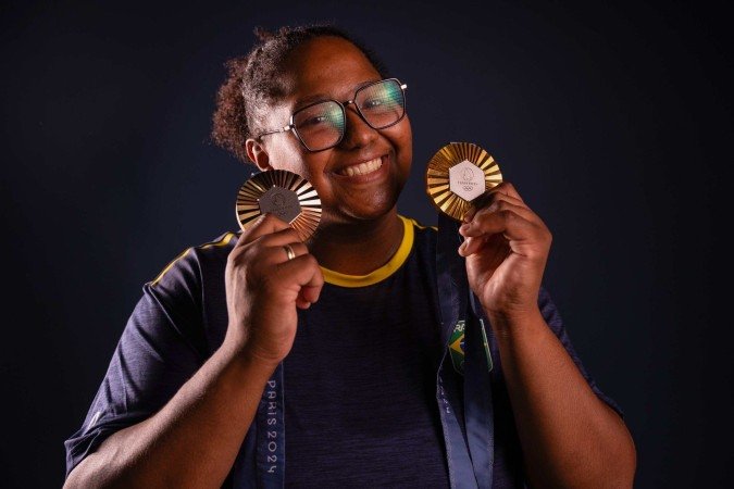 Bia Souza deixou Paris-2024 com o ouro olímpico individual e o bronze por equipes - (crédito: Rafael Bello/COB) Bia Souza deixou Paris-2024 com o ouro olímpico individual e o bronze por equipes - (crédito: Rafael Bello/COB)