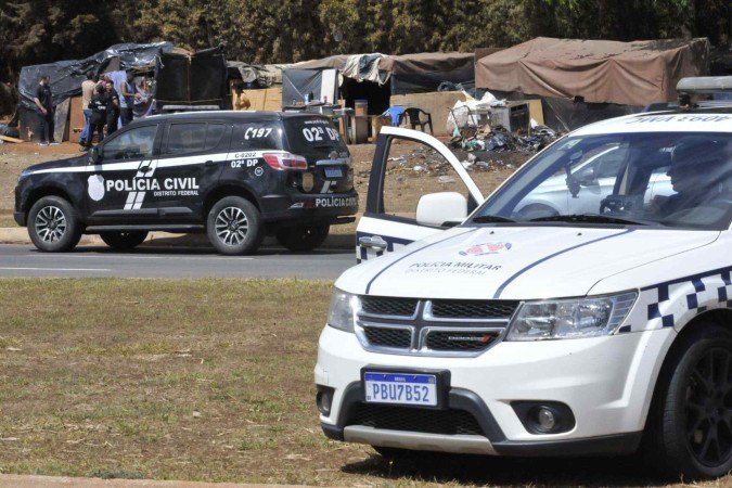 Tiroteio na Asa Norte mobiliza Polícias Civil e Militar -  (crédito: Marcelo Ferreira/CB/DA Press)