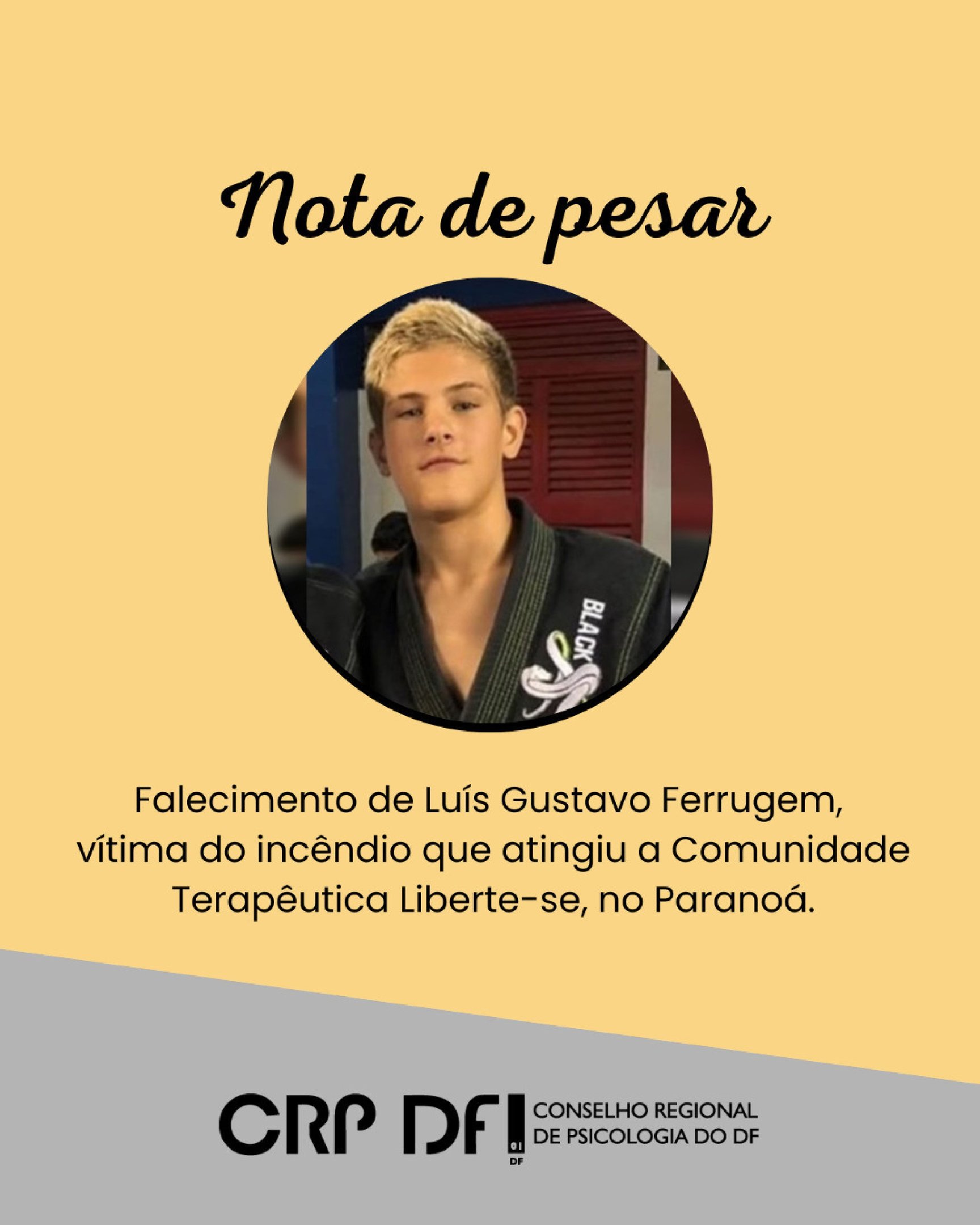 Conselho Regional de Psicologia do DF lamenta morte em incêndio na Liberta-se
