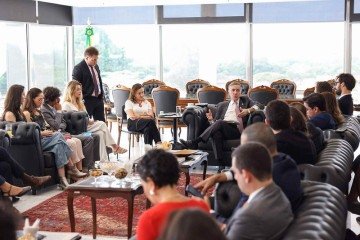 Presidente do STF faz balanço de gestão em conversa com jornalistas que cobrem a Corte

 

 -  (crédito: Gustavo Moreno/STF)