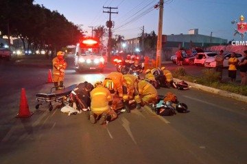 CBMDF mobilizou duas viaturas para o socorro  -  (crédito: CBMDF)