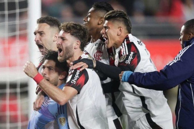 Flamengo garantiu uma vaga na semifinal da Libertadores, diante do Racing -  (crédito: Foto: Gilvan der Souza / Flamengo)