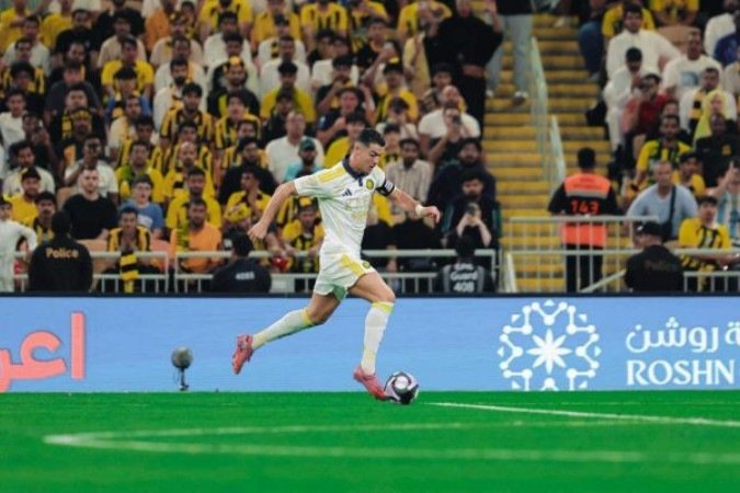 Cristiano Ronaldo fez mais um no Campeonato Saudita -  (crédito: Foto: Divulgação/Al-Nassr)