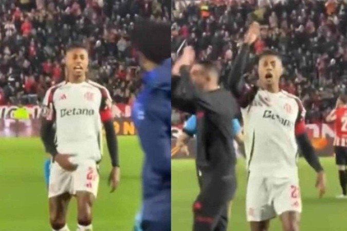 Em decorrência dos gestos, o jogador poderá ser multado em dinheiro ou até ser suspenso. Existe o risco, por exemplo, de uma eventual ausência nas semifinais do torneio  -  (crédito: Foto: Reprodução)