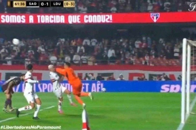 Conmebol divulga áudio de gol anulado do São Paulo -  (crédito: Foto: Reprodução)