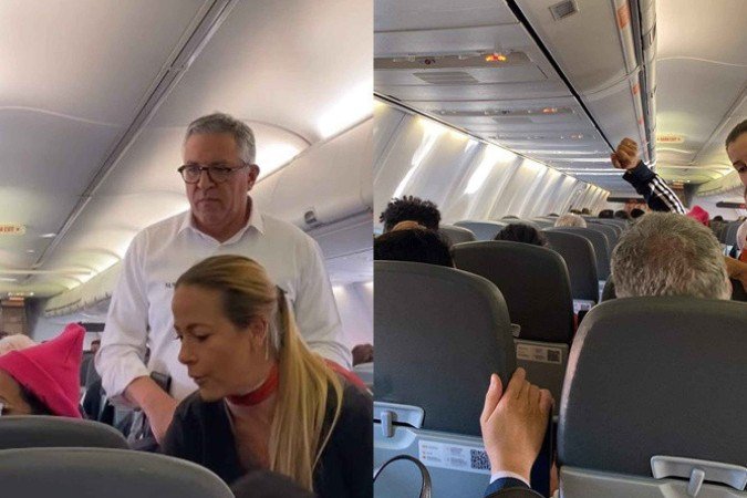 Alexandre Padilha atende passageira com hipoglicemia durante voo de Brasília ao Rio de Janeiro - (crédito: Material cedido ao Correio) Alexandre Padilha atende passageira com hipoglicemia durante voo de Brasília ao Rio de Janeiro - (crédito: Material cedido ao Correio)