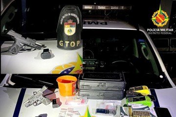 Materiais apreendidos pela Polícia Militar  -  (crédito: PMDF/Divulgação)