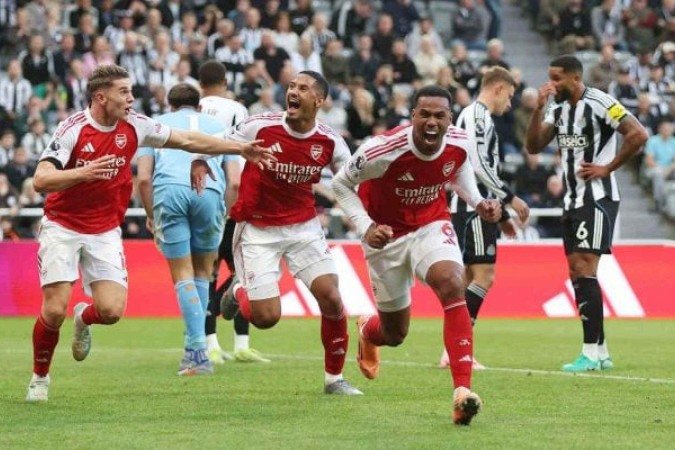 Gabriel Magalhães foi o herói da vitória do Arsenal sobre o Newcastle -  (crédito: Foto: George Wood/Getty Images)