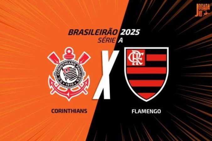 Corinthians e Flamengo se enfrentam pelo Brasileirão, neste que é o jogo entre os times com as maiores torcidas do Brasil - (crédito: Foto: Arte Jogada10) Corinthians e Flamengo se enfrentam pelo Brasileirão, neste que é o jogo entre os times com as maiores torcidas do Brasil - (crédito: Foto: Arte Jogada10)