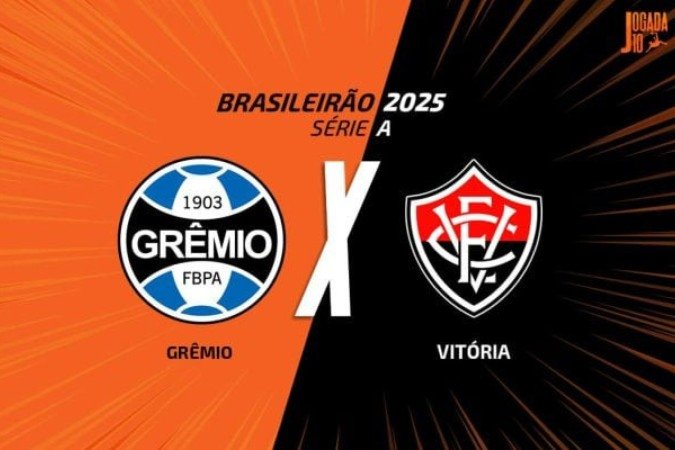 Grêmio e Vitória se enfrentam na manhã deste domingo. Confira onde assistir -  (crédito: Foto: Arte Jogada10)