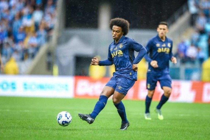 Willian em vitória do Grêmio neste domingo - (crédito: Foto: Lucas Uebel/Grêmio) Willian em vitória do Grêmio neste domingo - (crédito: Foto: Lucas Uebel/Grêmio)