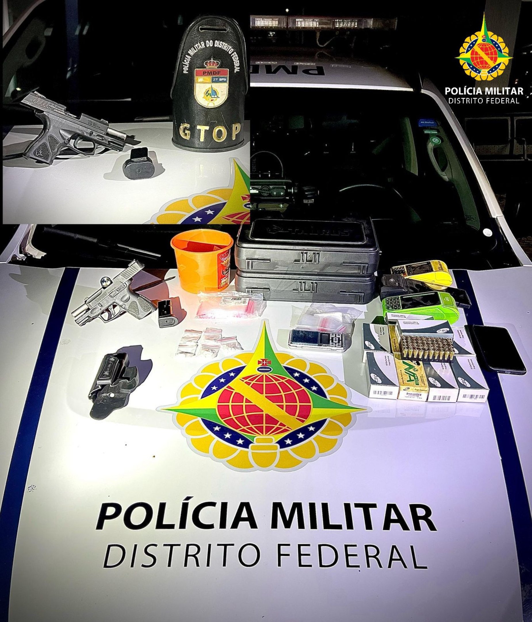 PMDF prende indivíduo por tráfico de drogas e apreende armas de fogo 