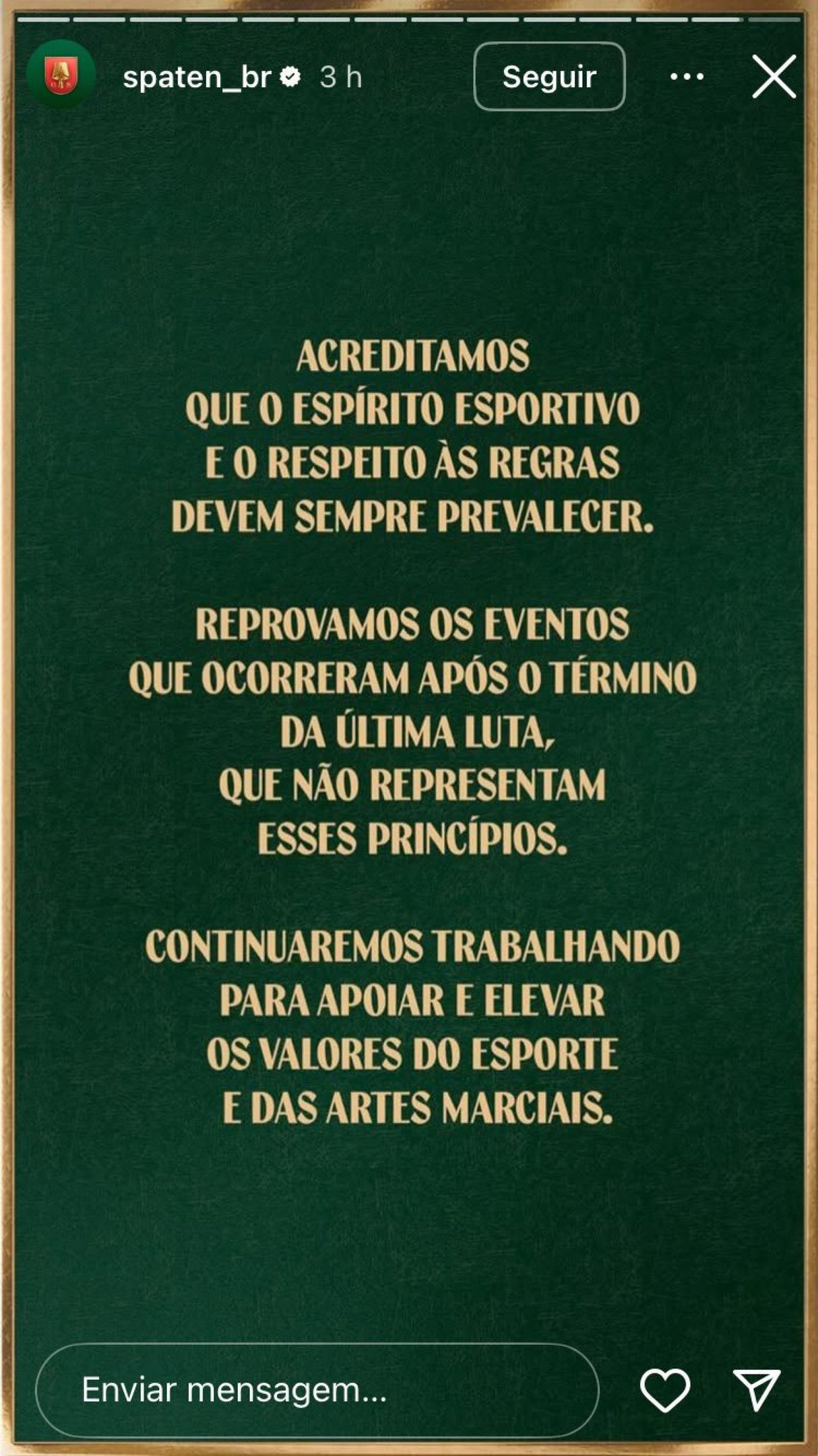 Spaten se manifesta após briga generalizada entre equipe de Popó e Wanderlei Silva 