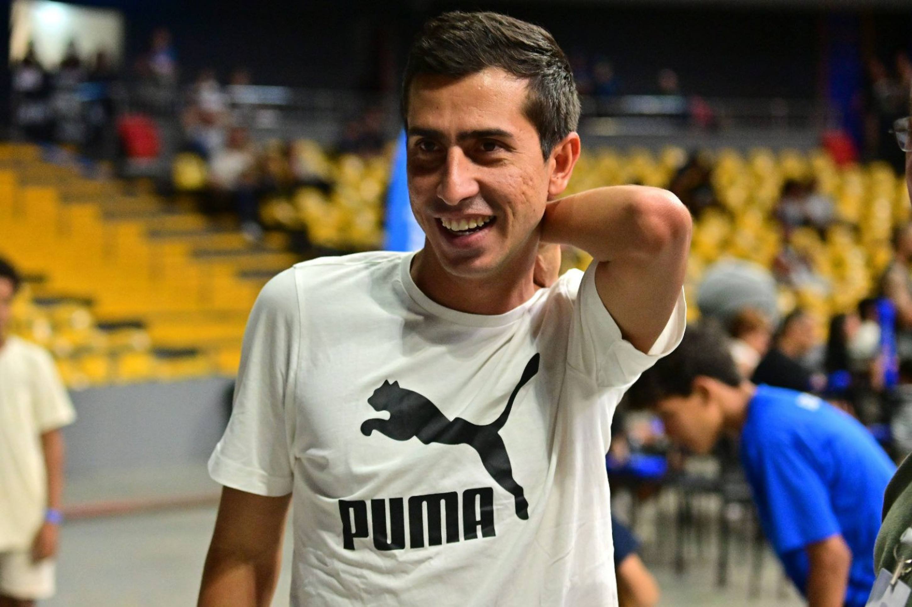 Caio Bonfim esteve presente na Arena BRB Nilson Nelson, em Brasília, neste domingo (28/9)