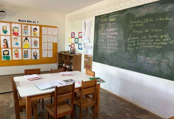 Sala de aula da turma Guapuruvu -  (crédito: Sofia Sellani)