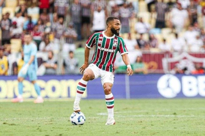 Samuel Xavier em ação pelo Fluminense no triunfo sobre o Botafogo -  (crédito: Foto: Marina Garcia / Fluminense)
