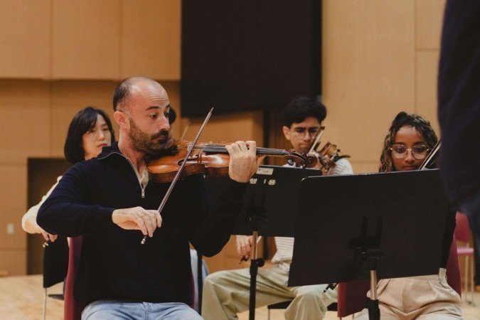 Músicos da Orquestra Criança Cidadã