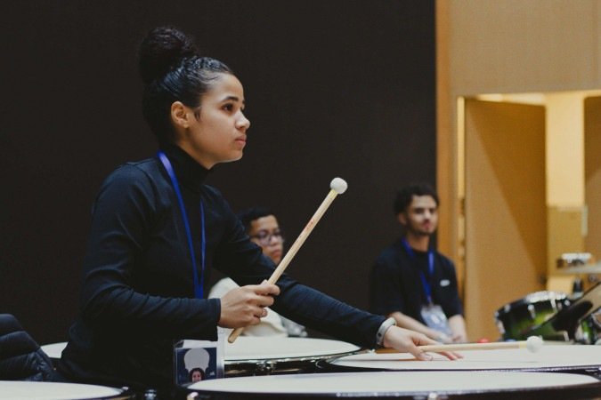 Músicos da Orquestra Criança Cidadã