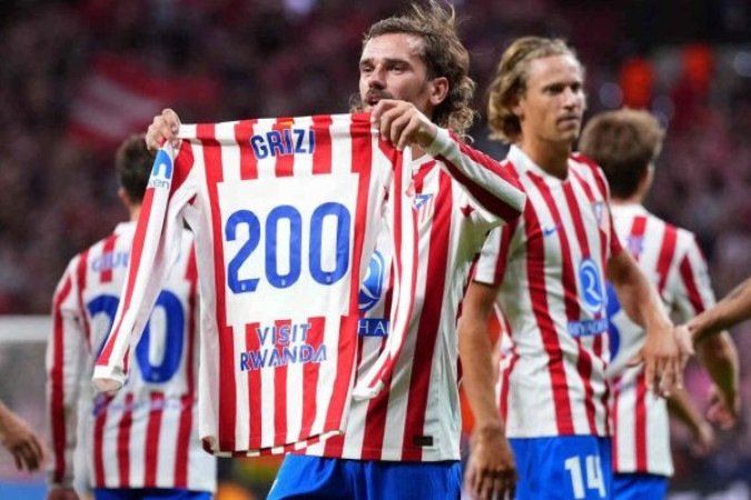 Griezmann chegou a 200 gols pelo Atlético de Madrid -  (crédito: Angel Martinez/Getty Images)