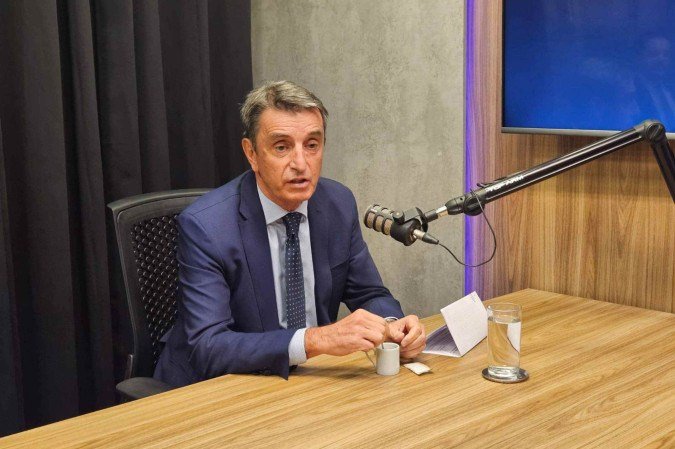  2025. Podcast do Correio com o embaixador da Itália no Brasil, Alessandro Cortese, na bancada Sibele Negromonte e Marcelo Agner. -  (crédito:  Pedro Grigori/CB)