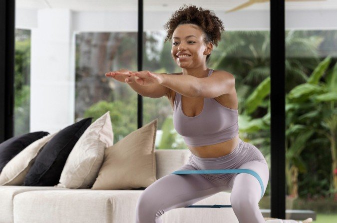 Para quem se sente inseguro com a região glútea, treinar em casa ou ao ar livre é uma ótima opção