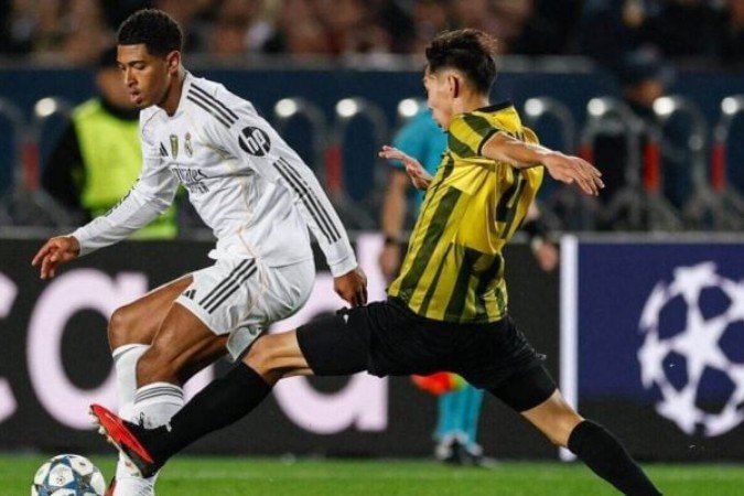 Bellingham saiu do banco de reservas na goleada do Real Madrid sobre o Kairat na Champions -  (crédito: Foto: Divulgação)
