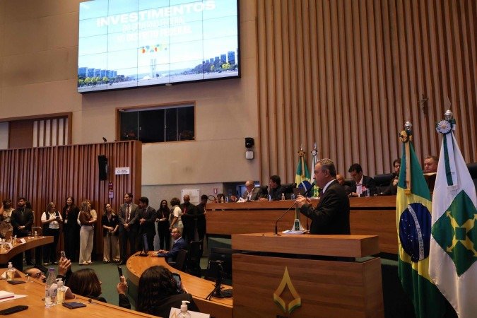 O ministro da Casa Civil, Rui Costa, apresentou, nesta quarta-feira (1º/10), na Câmara Legislativa (CLDF), os valores previstos para o Novo PAC no Distrito Federal       -  (crédito:  Bruna Gaston CB/DA Press)