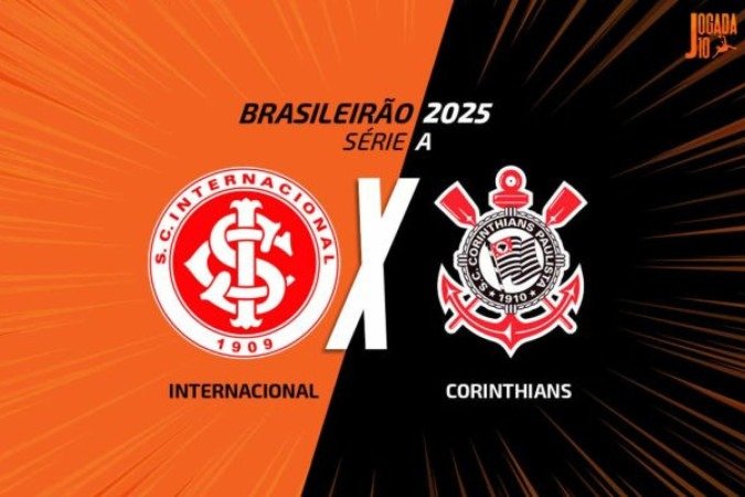 Internacional enfrenta o Corinthians, no Beira-Rio  -  (crédito: Foto: Arte/Jogada 10)