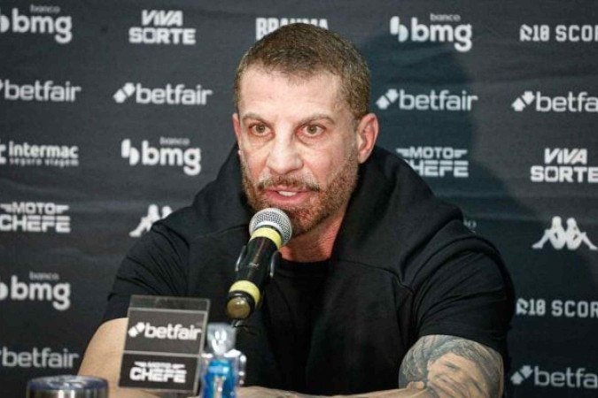 Pedrinho, presidente do Vasco, em coletiva -  (crédito:  Foto: Matheus Lima/Vasco)