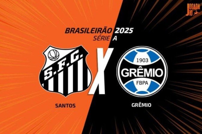 Santos e Grêmio medem forças na Vila Belmiro  -  (crédito: Foto: Arte/Jogada 10)