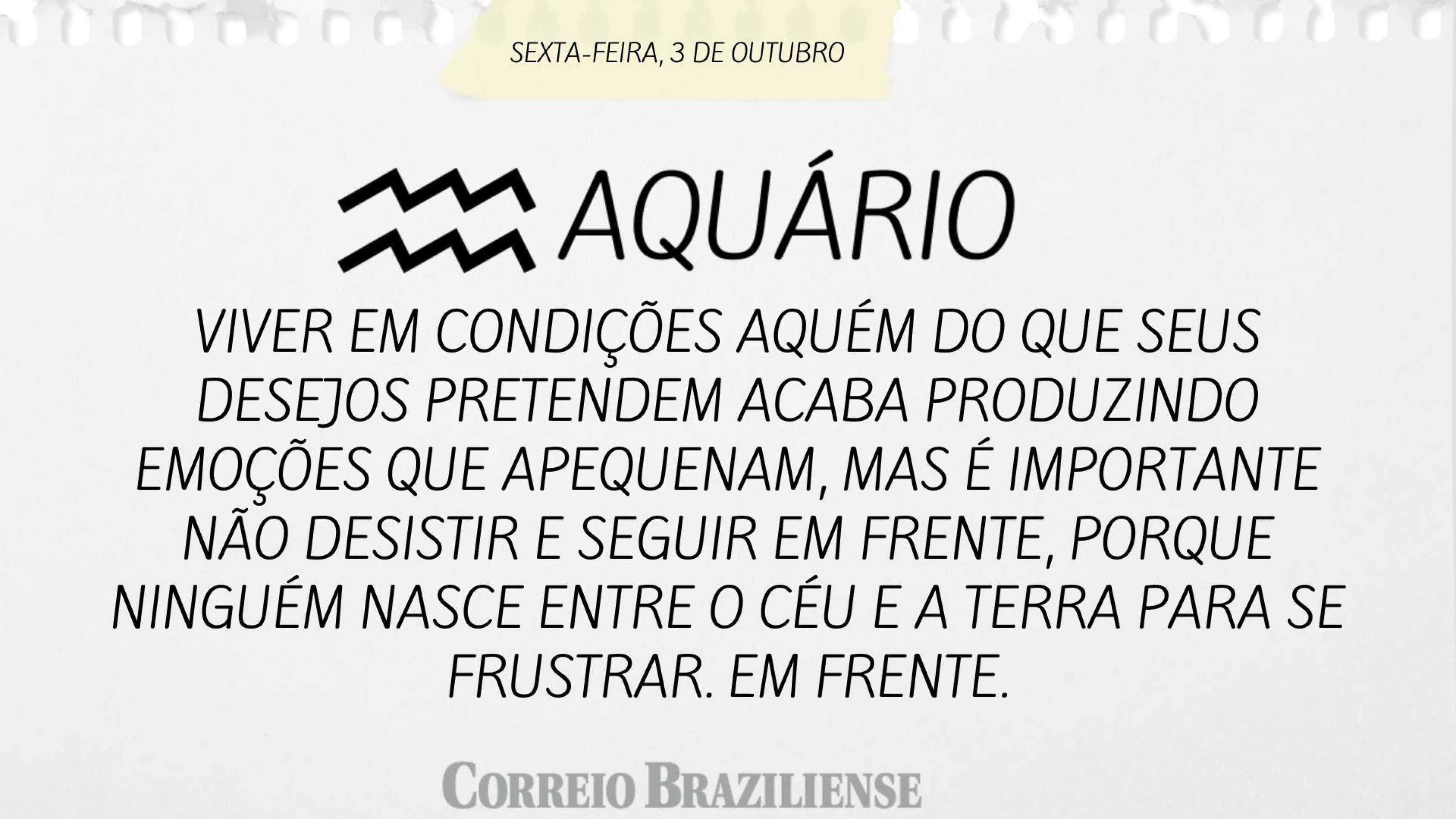 Hor&oacute;scopo desta sexta-feira (3/10)