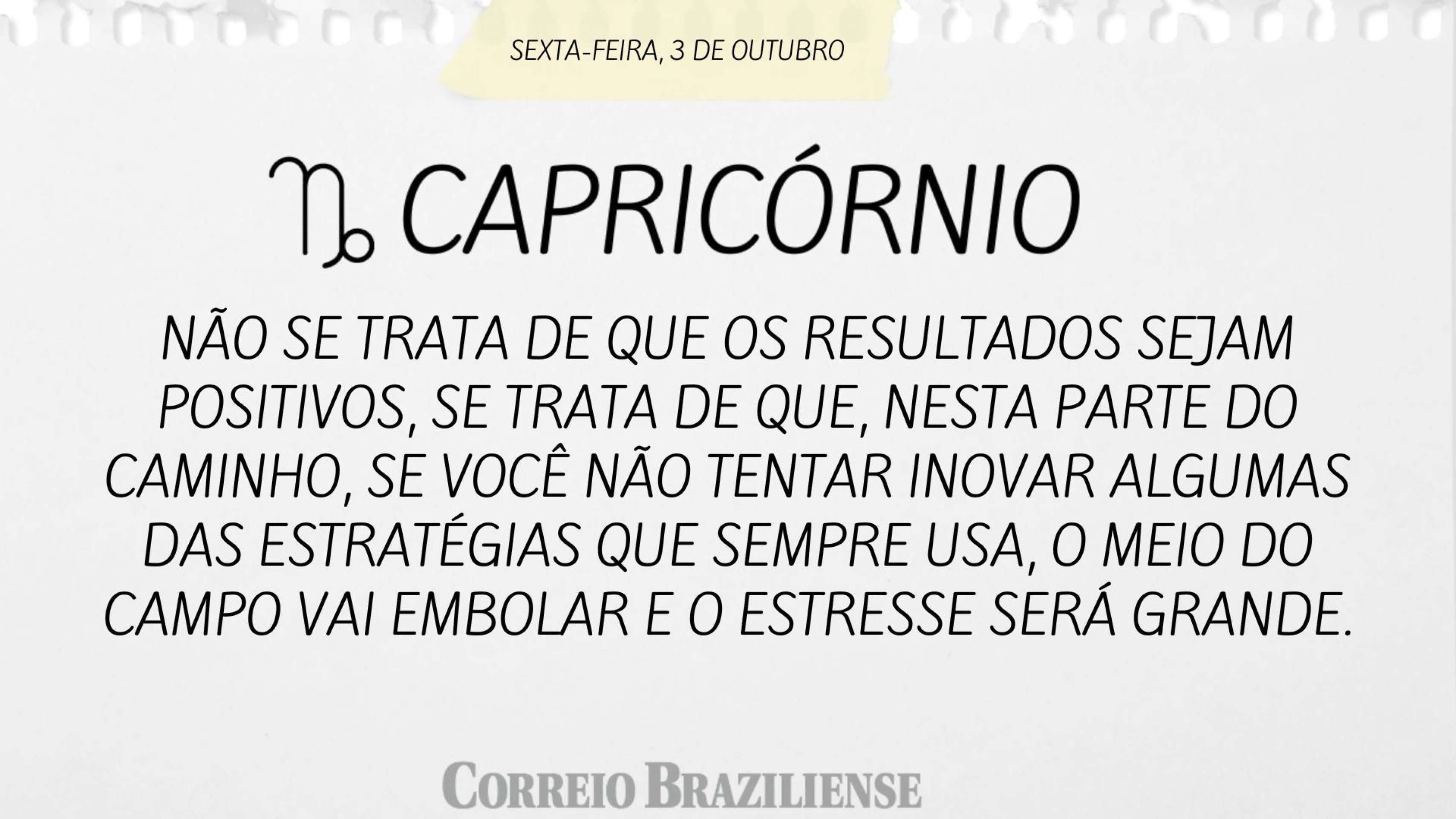 Hor&oacute;scopo desta sexta-feira (3/10)
