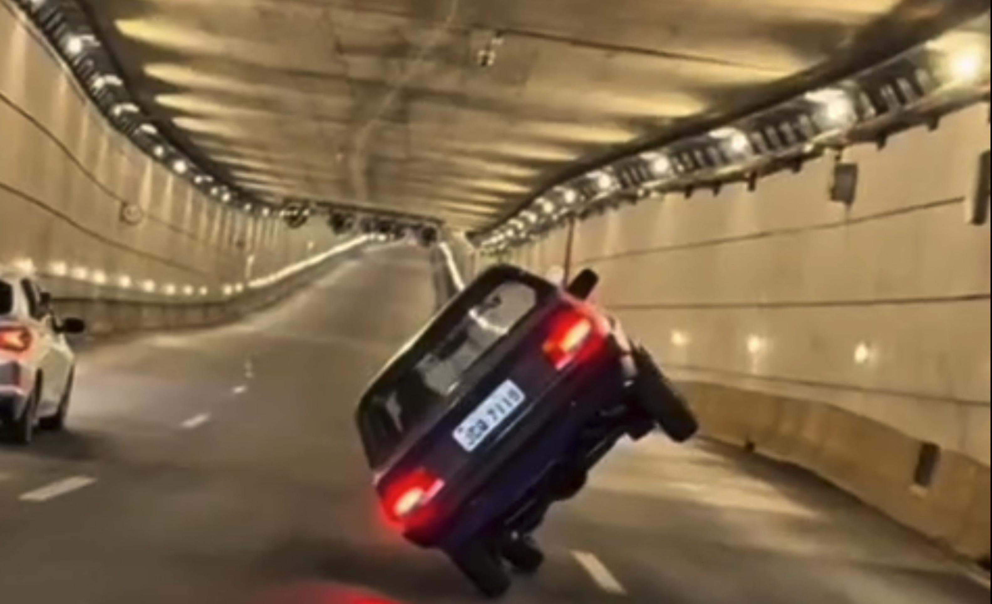 Vídeo: Influenciador faz manobra perigosa no Túnel Rei Pelé e é multado