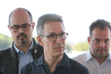 Durante evento em BH, Romeu Zema comentou sobre a filia&ccedil;&atilde;o de Mateus Sim&otilde;es ao PSD e refor&ccedil;ou afinidade pol&iacute;tica com Tarc&iacute;sio de Freitas
 -  (crédito: Edesio Ferreira/EM/D.A. Press)