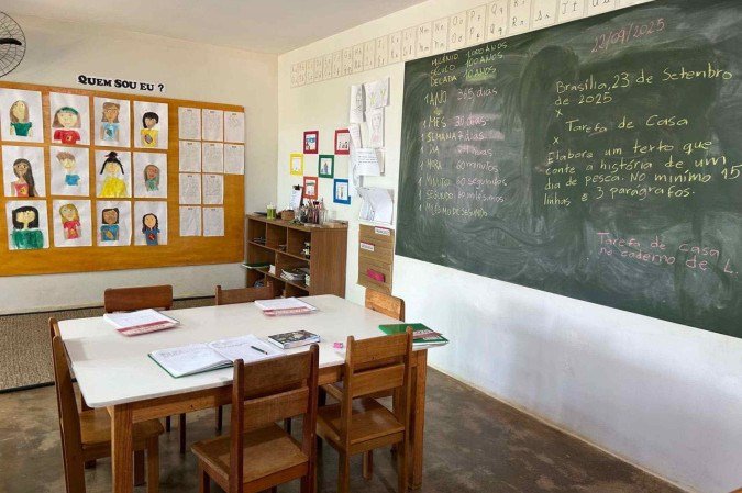  Escola da Árvore. Sala de aula da turma Guapuruvu  -  (crédito:  Sofia Sellani CB/DA Press.)