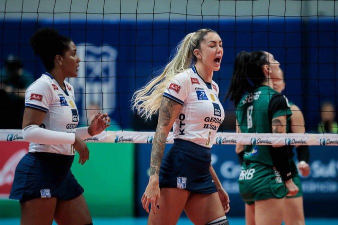 A liderança da bicampeã olímpica Thaísa pesou a favor do Minas na vitória desta quinta-feira contra o Brasília Vôlei -  (crédito: Hedgard Moraes/Minas Tênis Clube)