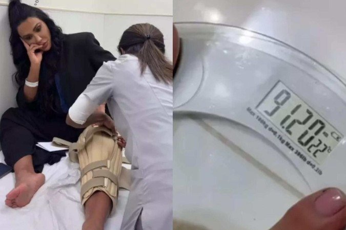 Gracyanne impressiona ao ganhar 20 kg após acidente na Globo -  (crédito: Reprodução/Instagram)