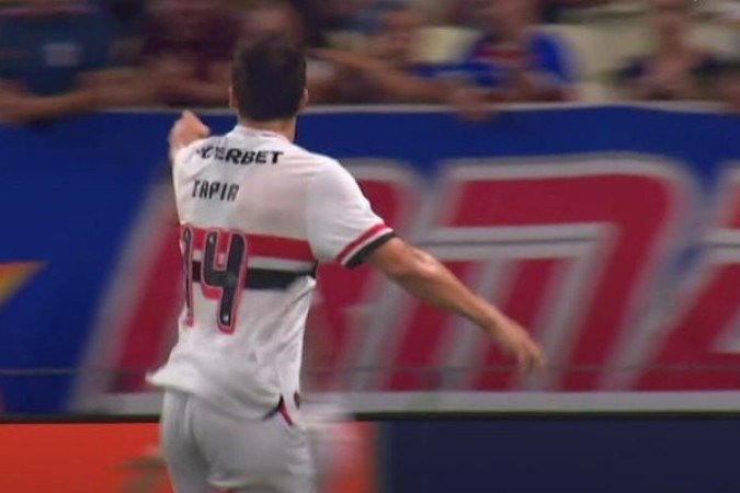 Tapia abriu o placar para o São Paulo -  (crédito: Foto: Reprodução)