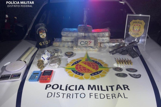 Operação apreende arma de fogo e drogas em Sobradinho; um homem é preso