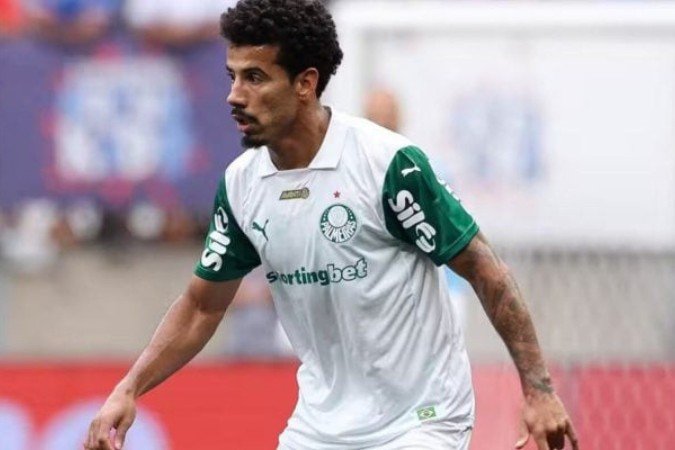 Lucas Evangelista em campo pelo Palmeiras -  (crédito: Foto: Cesar Greco/Palmeiras)