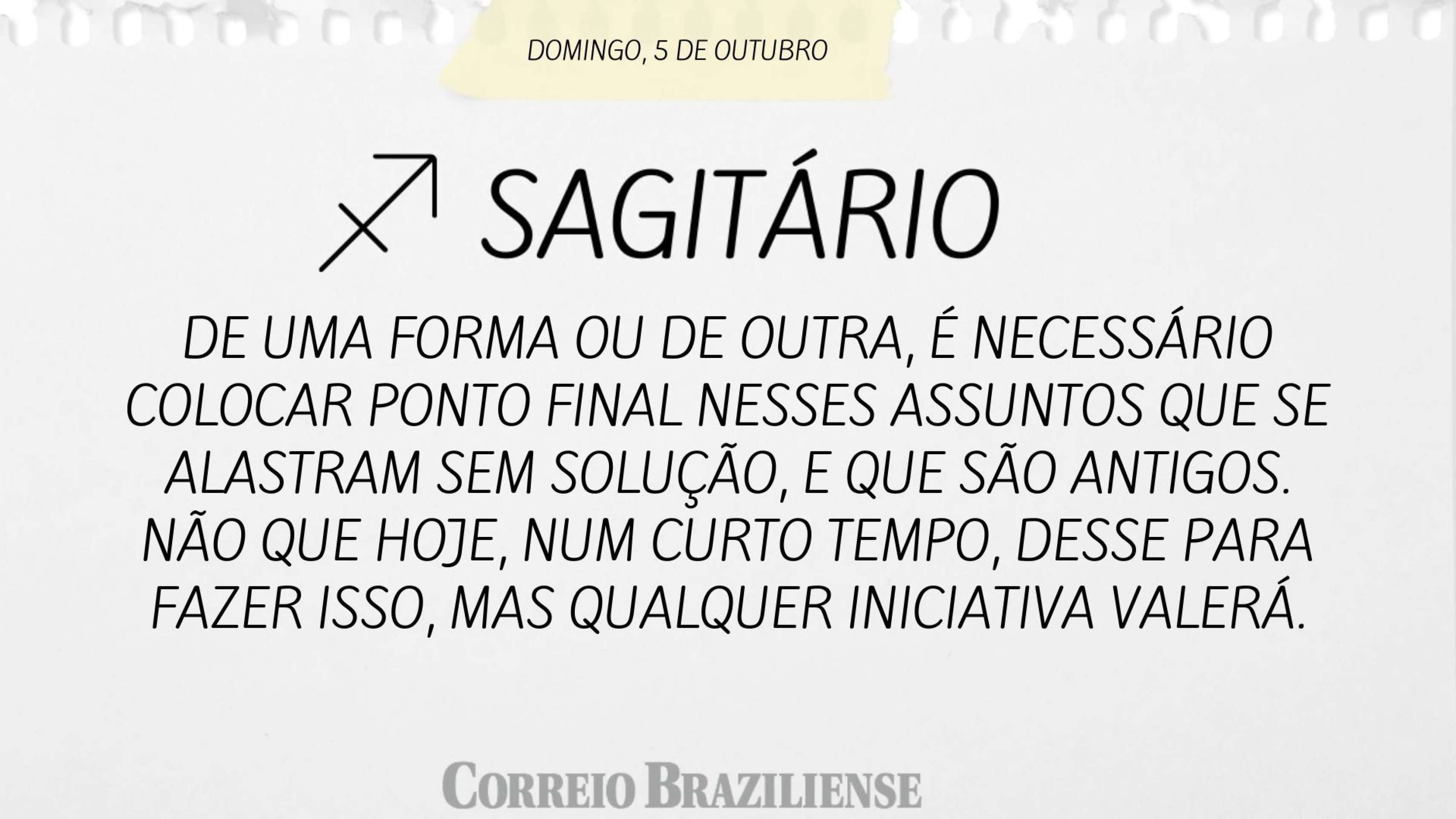 Horóscopo deste domingo (5/10)