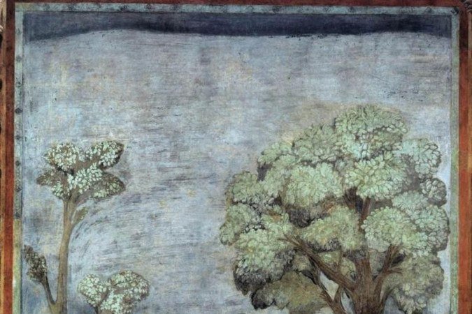 Pintura de Giotto, feita no fim do século 13, ilustra o momento em que São Francisco desfez-se de suas roupas para assumir a vida junto aos pobres - (crédito: Domínio Público) Pintura de Giotto, feita no fim do século 13, ilustra o momento em que São Francisco desfez-se de suas roupas para assumir a vida junto aos pobres - (crédito: Domínio Público)