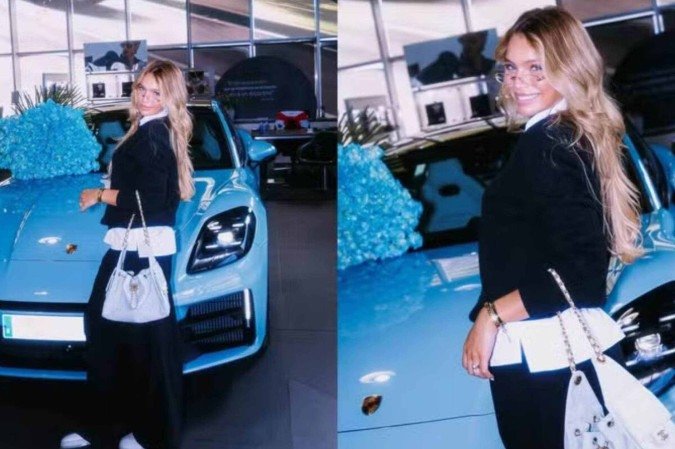 Ao posar diante do veículo, ela descreveu a realização como Ao posar diante do veículo, ela descreveu a realização como