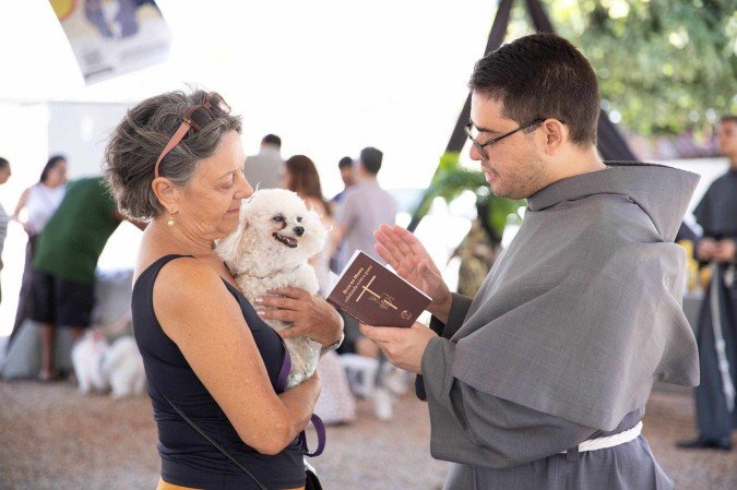 Pets de devotos poderão ser abençoados até às 19h, na Basílica da 915 Norte -  (crédito:  Mariana Campos/CB/D.A Press)