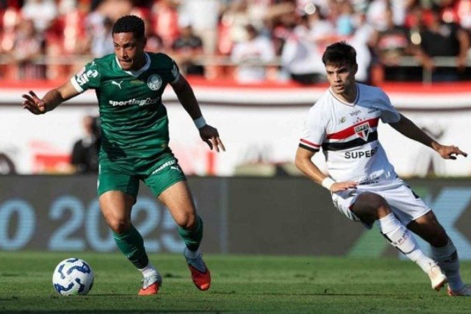 Palmeiras tem grande atuação na etapa final e bate o São Paulo -  (crédito: Foto: Cesar Greco/Palmeiras)