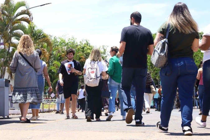 A segunda edição do CNU registrou 42,8% de abstenção (324.971 pessoas), queda de mais de 10 pontos percentuais em relação a 2024 -  (crédito:  Mariana Campos/CB/D.A Press)