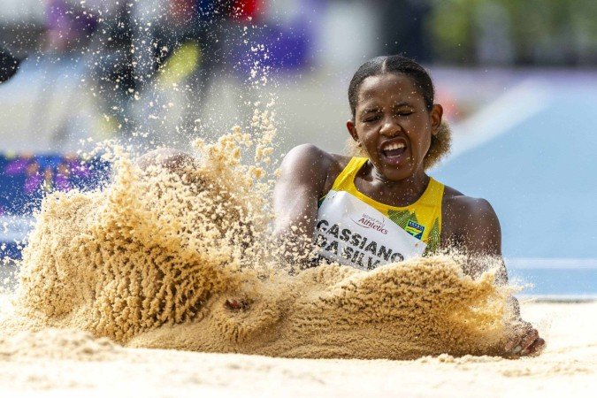 Zileide Cassiano contribuiu com o ouro do salto em distância T20 (deficiência intelecutal) -  (crédito: Alessandra Cabral/CPB)